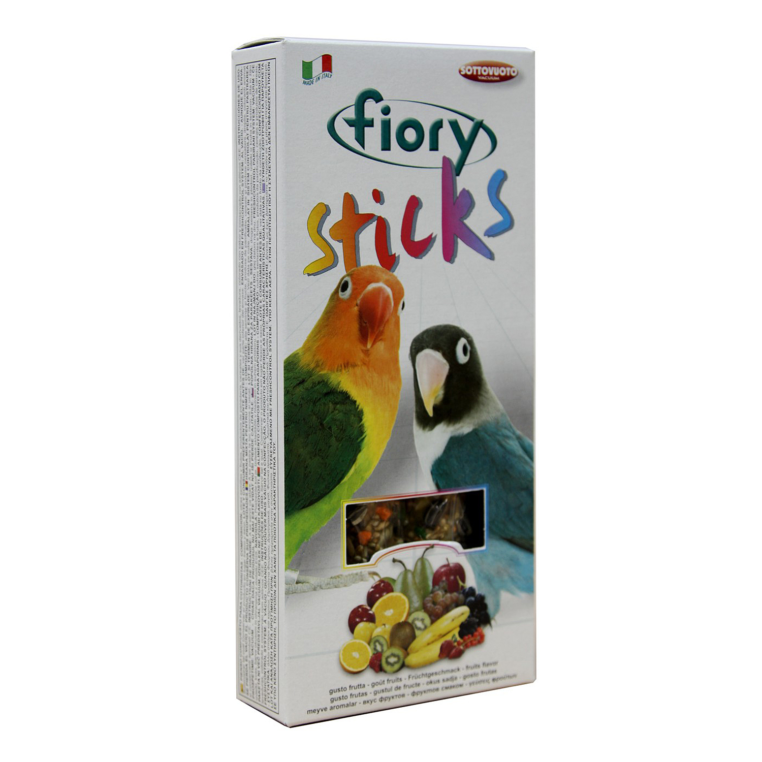 Лакомство для попугаев Fiory Sticks для средних Палочки с фруктами 60г 2шт - фото 2