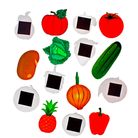 Магниты из фетра для детей Смышляндия Овощи фрукты для малышей