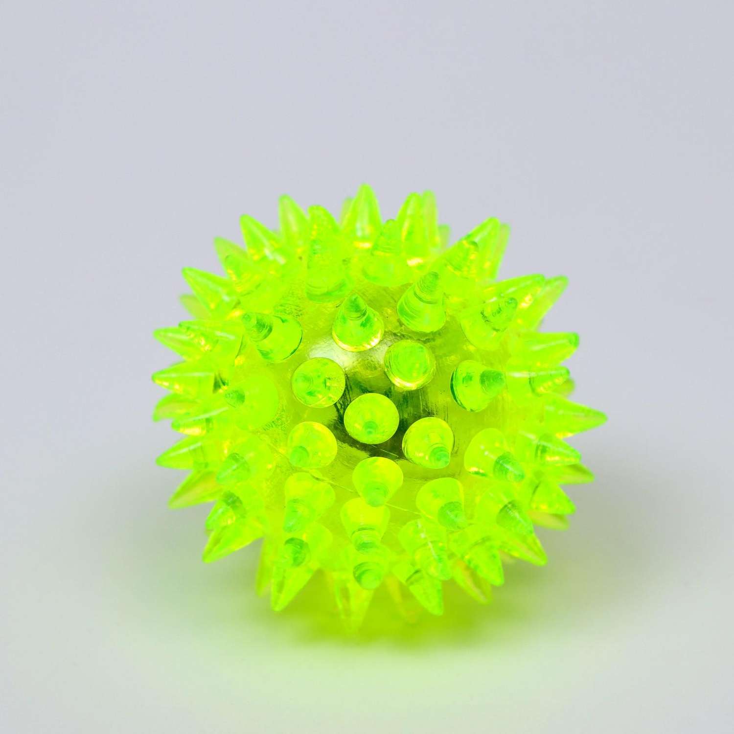 Игрушка для собак Пижон Мяч светящийся 4.5 см жёлтый - фото 1