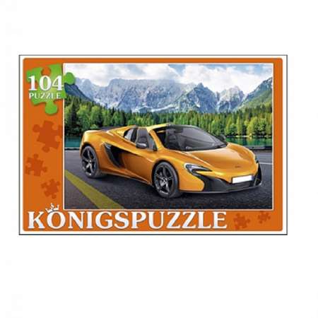 Пазл Рыжий кот Konigspuzzle Крутой Автомобиль 104 элемента.