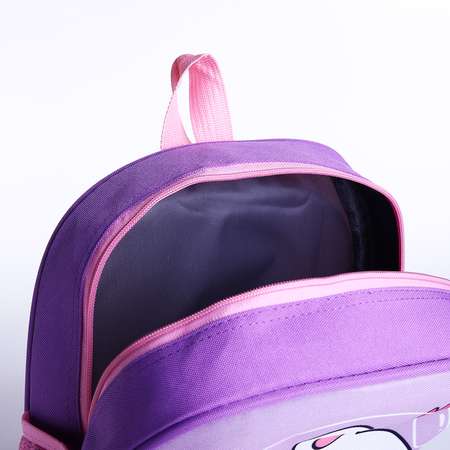 Рюкзак детский NAZAMOK на молнии 3 наружных кармана цвет сиреневый