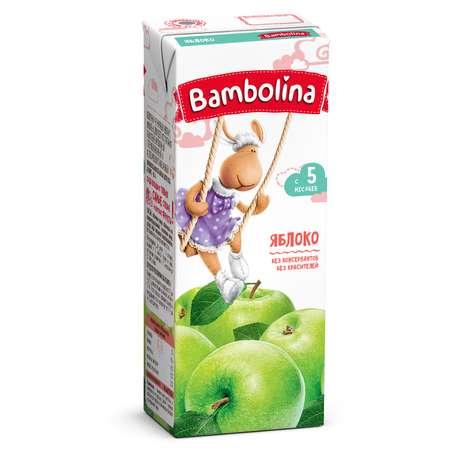 Сок Bambolina яблочный 200мл 4месяцев