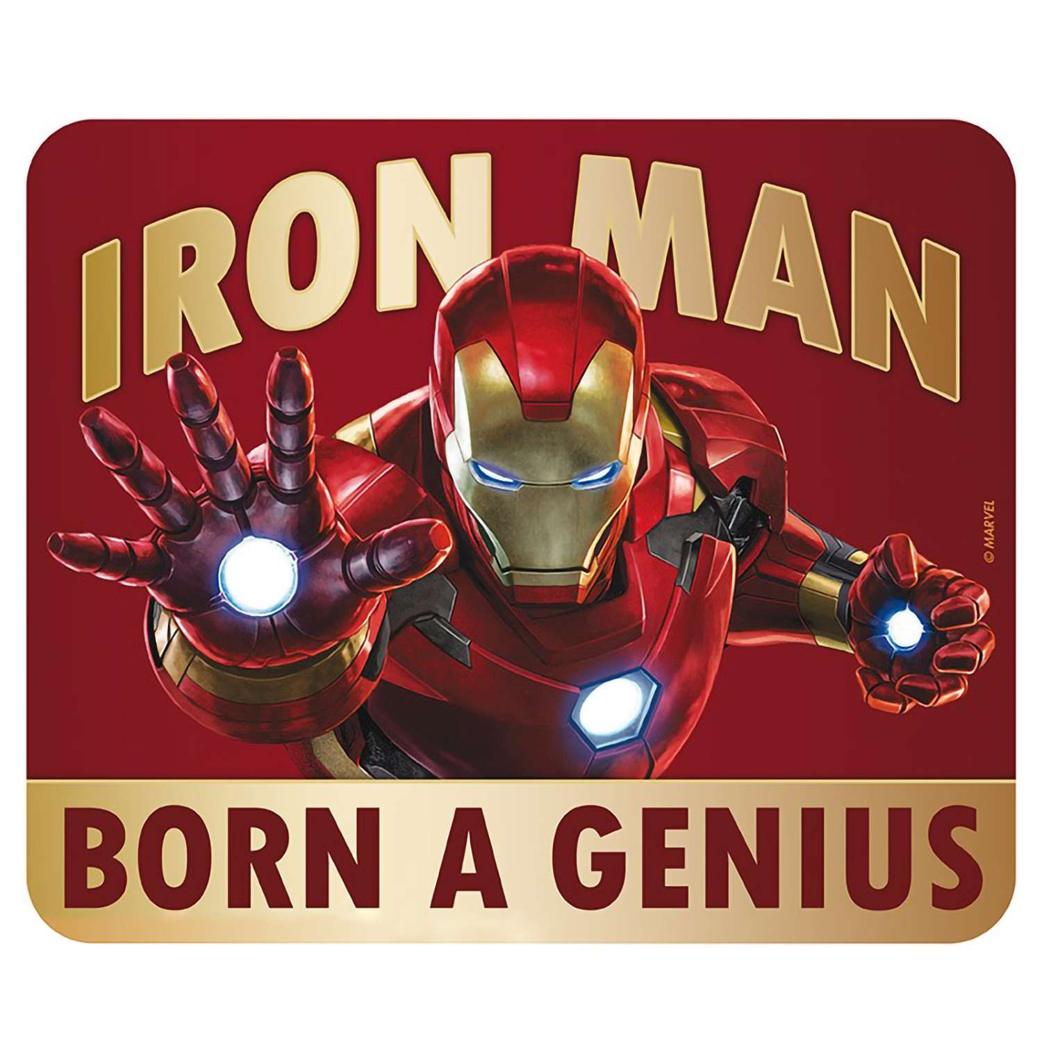Коврик для мыши ABYStyle Marvel Flexible mousepad Iron Man Born to be a genius 23.5x19.5 см - фото 1