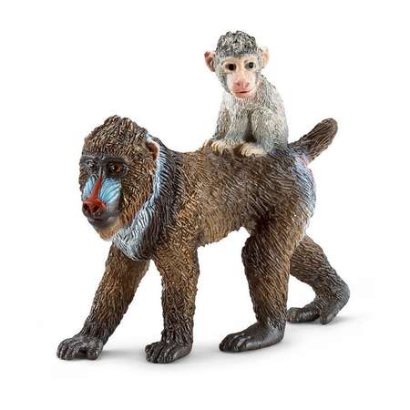 Фигурка SCHLEICH Мандрил самка с детенышем