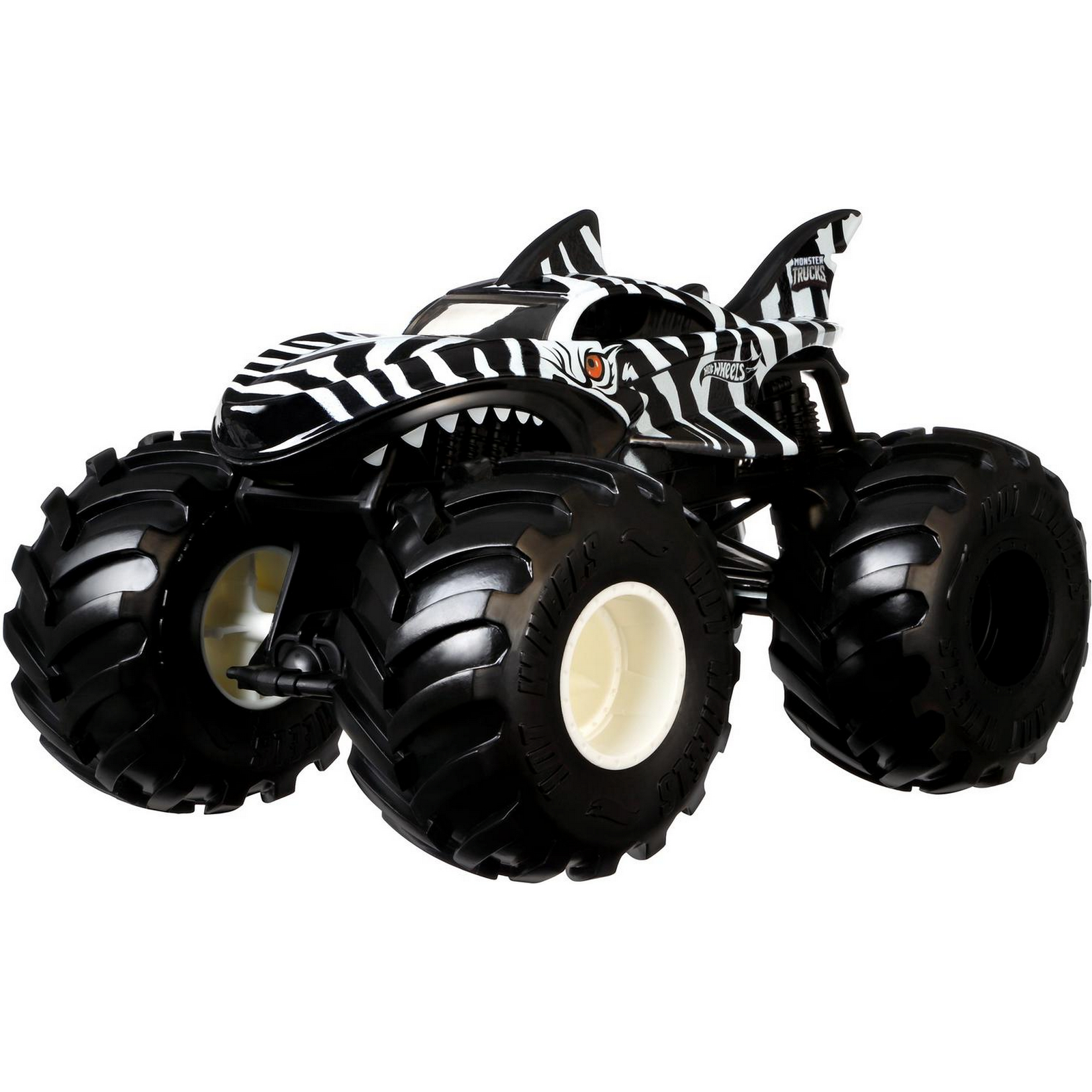 Машинка Hot Wheels Monster Trucks большой Зебра Шарк GWL07 FYJ83 - фото 1