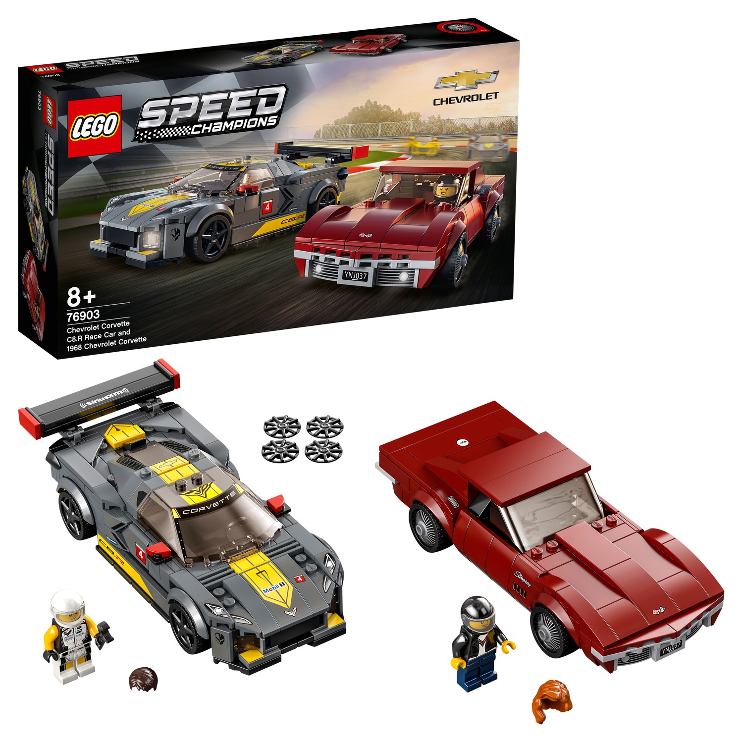 Конструктор LEGO Speed Champions Chevrolet Corvette C8.R Race Car and 1968  Chevrolet Corvette 76903