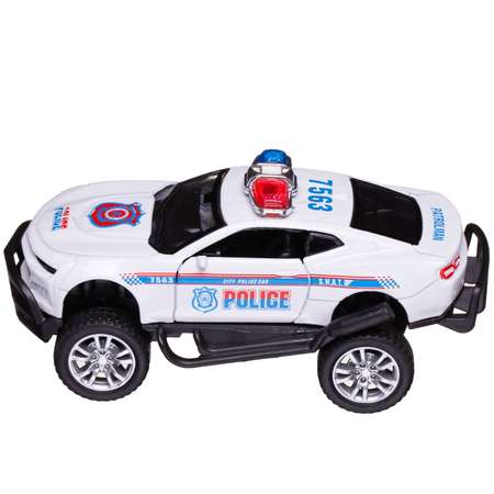 Машинка Junfa Полицейский джип металлический с открывающимися дверцами инерционный белый