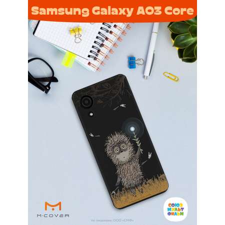 Силиконовый чехол Mcover для смартфона Samsung Galaxy A03 Core Союзмультфильм Ежик в тумане и фонарик