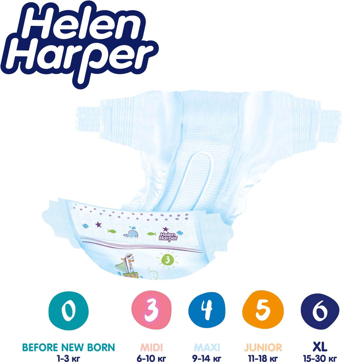 Подгузники Helen Harper Baby детские размер 3 Midi 70 шт - фото 4