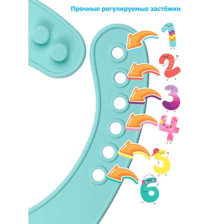 Нагрудник детский силиконовый TidoRo светло-зеленый