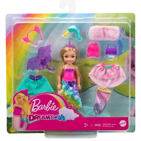 Набор Barbie Игра с переодеваниями кукла Челси+одежда+аксессуары GTF40