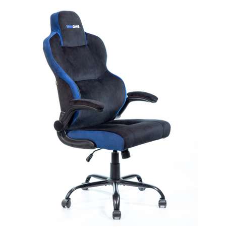Кресло компьютерное VMMGAME Игровое UNIT велюр черно-синий