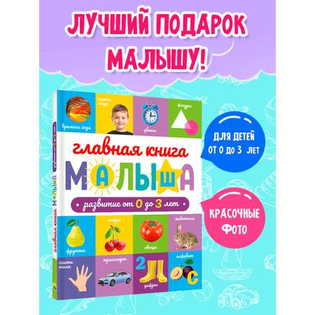 Книга Проф-Пресс развивающая Главная книга малыша от 0 до 3 лет 128 стр