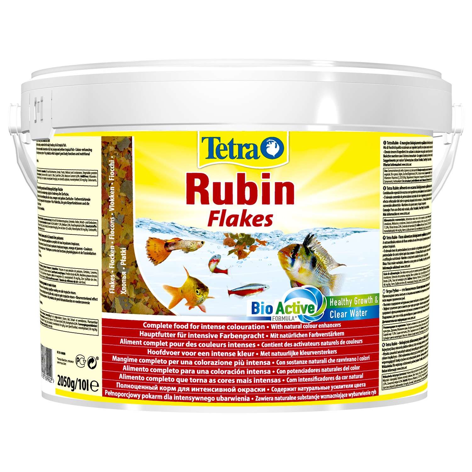 Корм для рыб Tetra 10л Rubin Flakes всех видов для улучшения окраса в хлопьях - фото 1