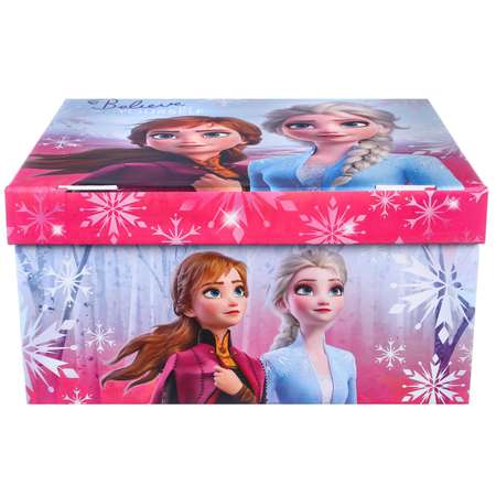 Коробка Disney подарочная складная с крышкой 31 х 25 5 х 16 «Believe» Холодное сердце