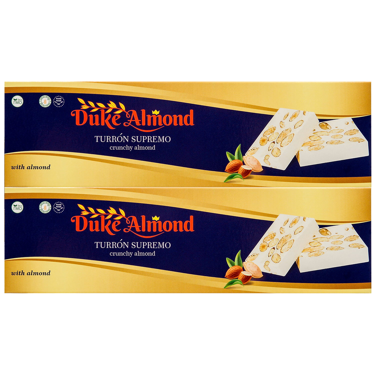 Нуга Duke Almond Туррон c отборным миндалем по 100 г 2 упаковки - фото 1