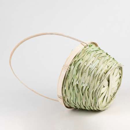 Корзина плетеная Азалия Декор из бамбука D17x105хH33см цвет зеленый