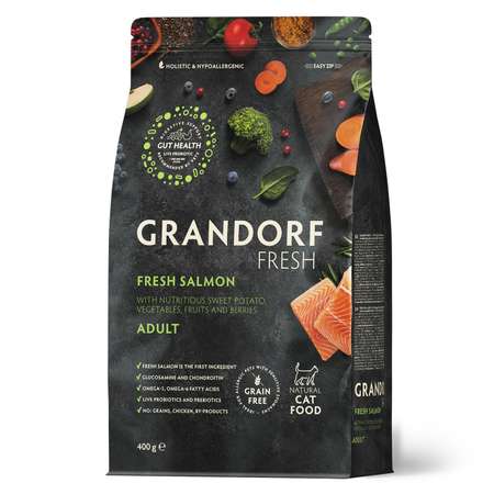 Корм для кошек GRANDORF FRESH 0.4 кг лосось (для домашних)