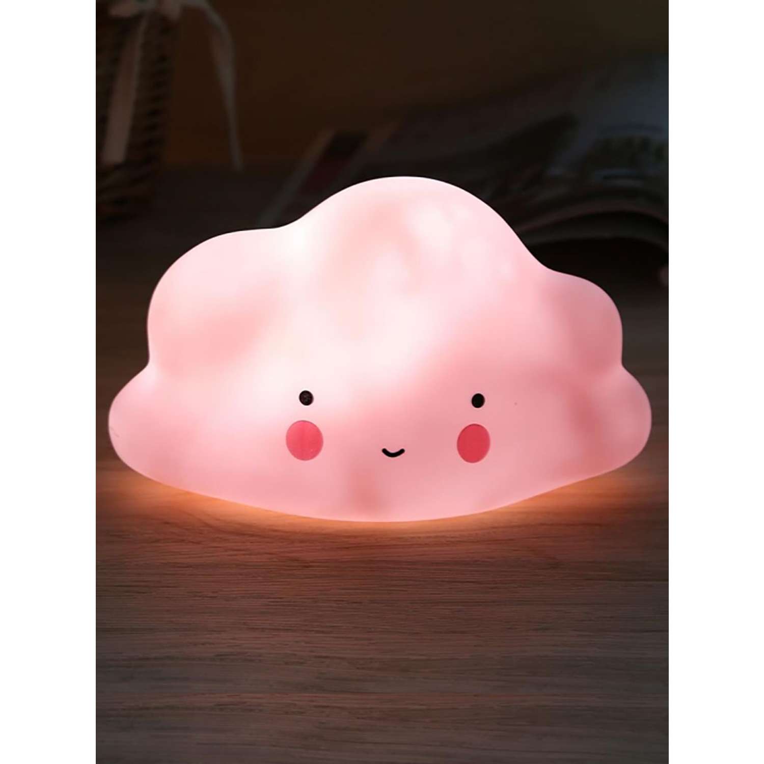 Лампа настольная светодиодная LATS ночник детский облако розовое - фото 7