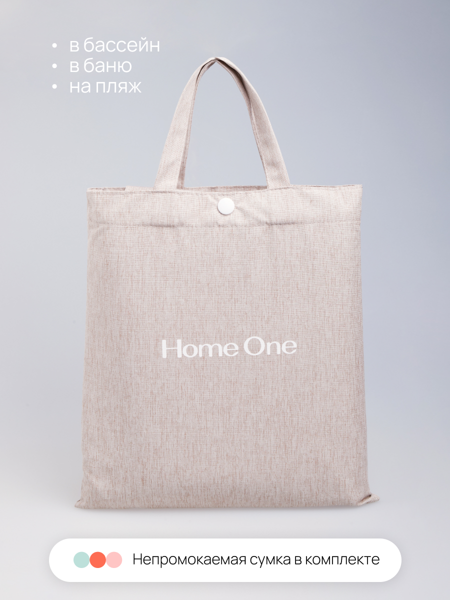 Штора для ванной Home One Linen 180х200 полиэстер капучино - фото 4