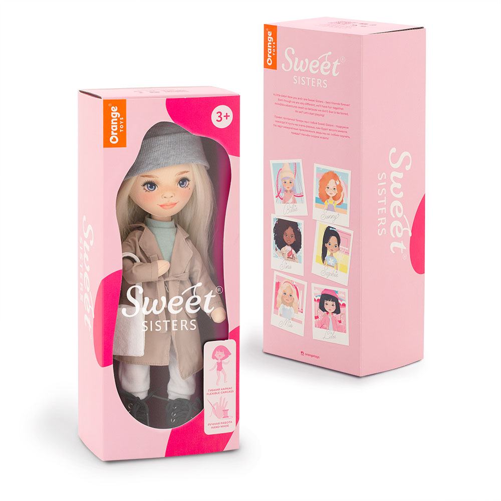 Кукла Orange Toys Sweet Sisters Mia в бежевом тренче 32 см Серия Европейская зима SS01-07 - фото 2