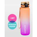 Бутылка для воды спортивная 1л UZSPACE 3038 оранжево-фиолетовый