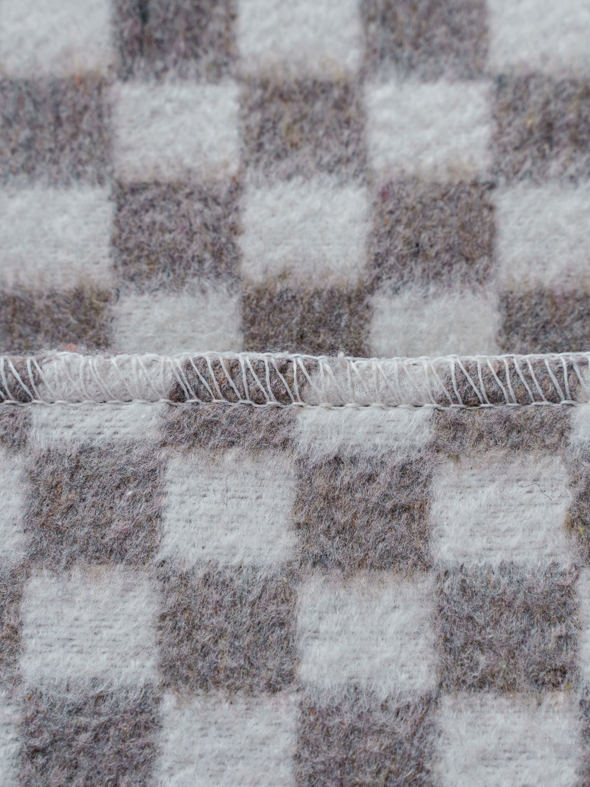 Одеяло байковое детское Суконная фабрика г. Шуя 100х140 рисунок клетка серый - фото 2