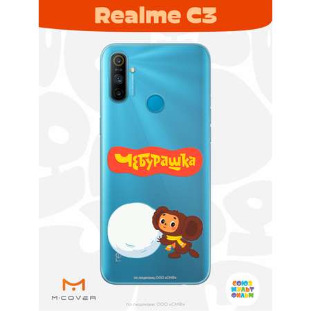 Силиконовый чехол Mcover для смартфона Realme C3 Союзмультфильм Зимние забавы