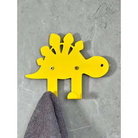 Вешалка настенная Зонт Мастерская Уюта Динозавр панцирный жёлтый