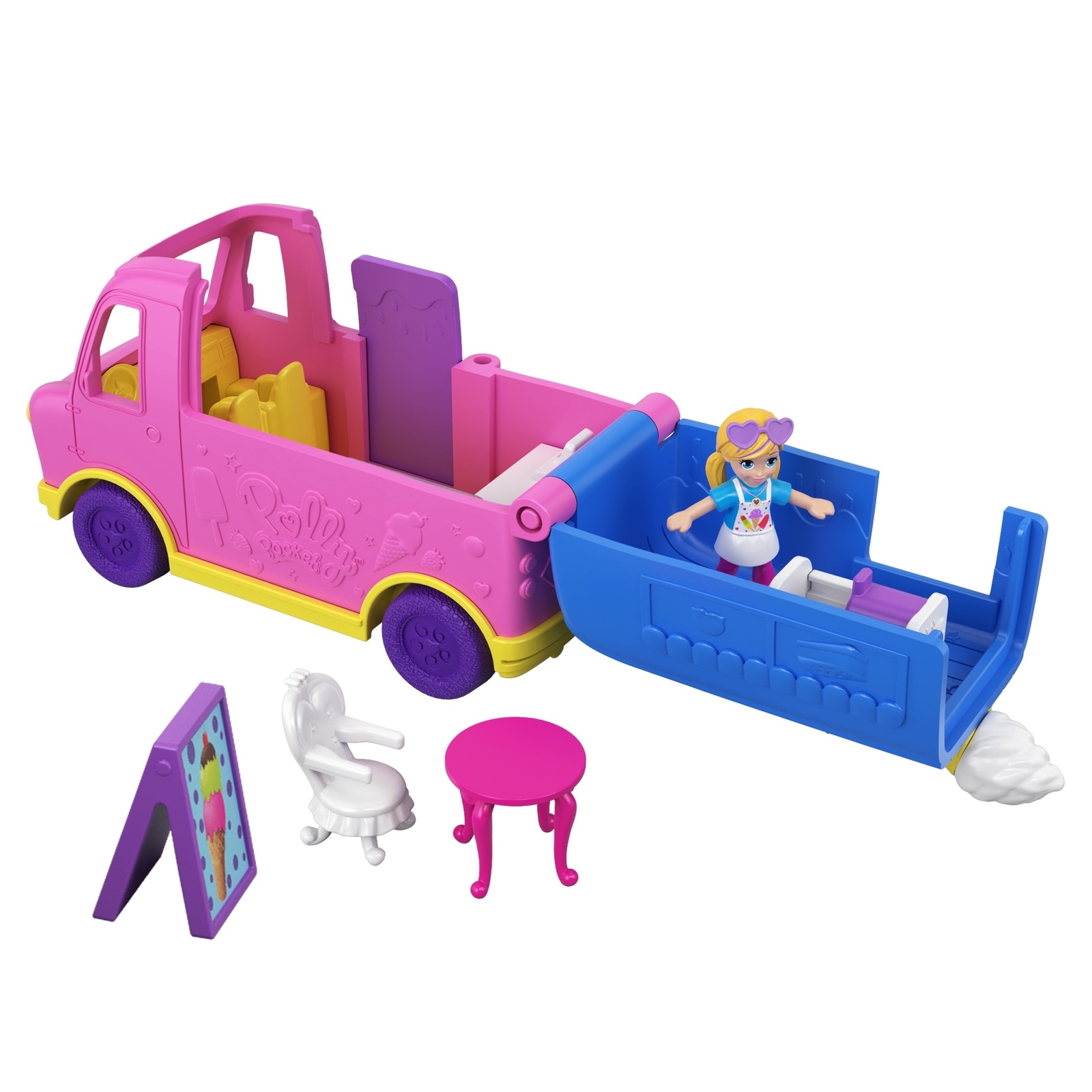 Грузовик POLLY POCKET мороженого GGC39 - фото 9