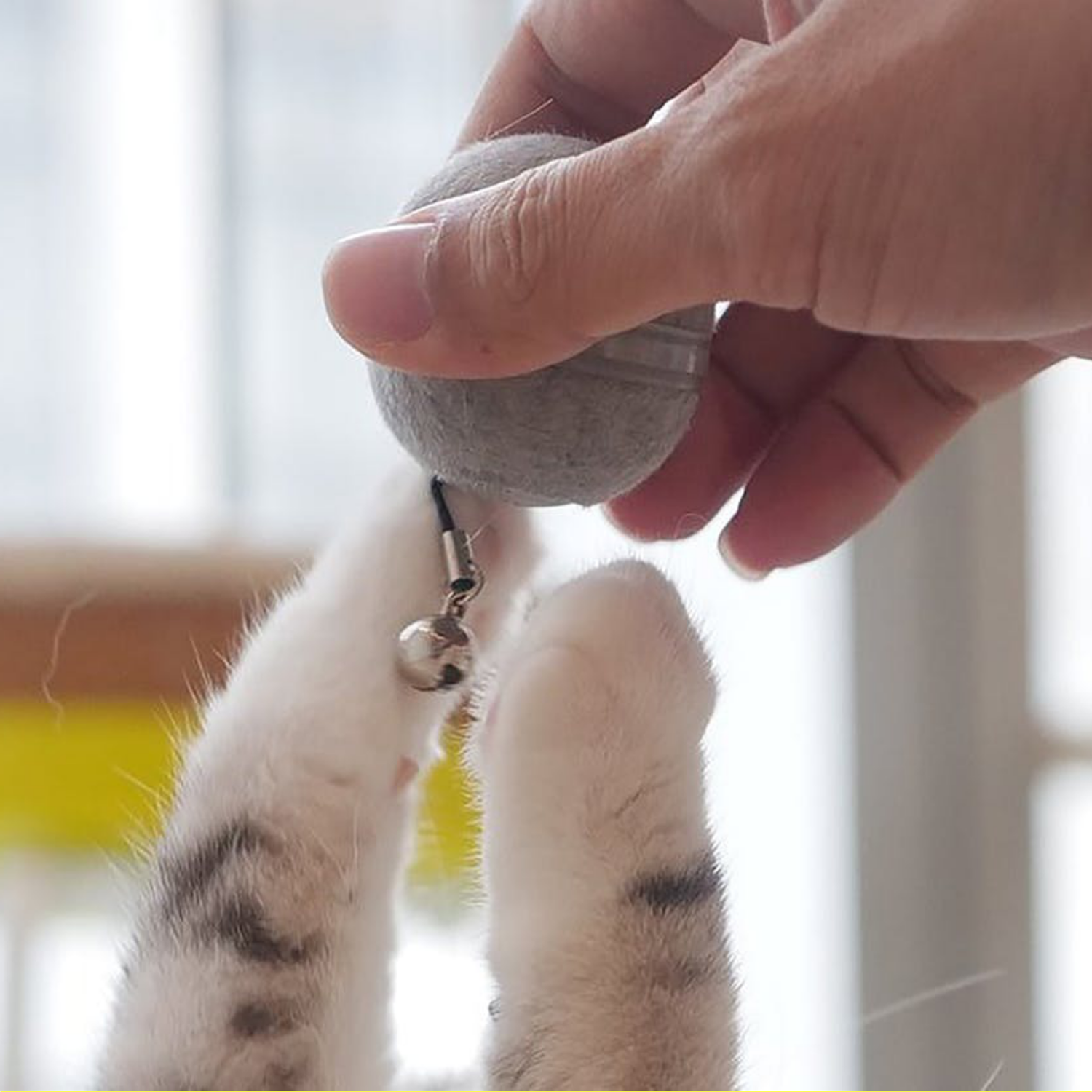 Интерактивная игрушка Cheerble для кошек и котят мячик-дразнилка Ball M1 Серый - фото 3