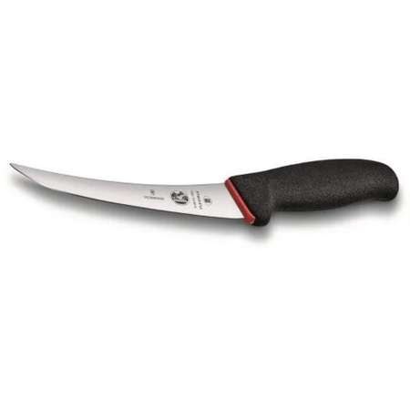 Нож кухонный Victorinox Fibrox 5.6613.12D стальной разделочный лезвие 120 мм прямая заточка черный