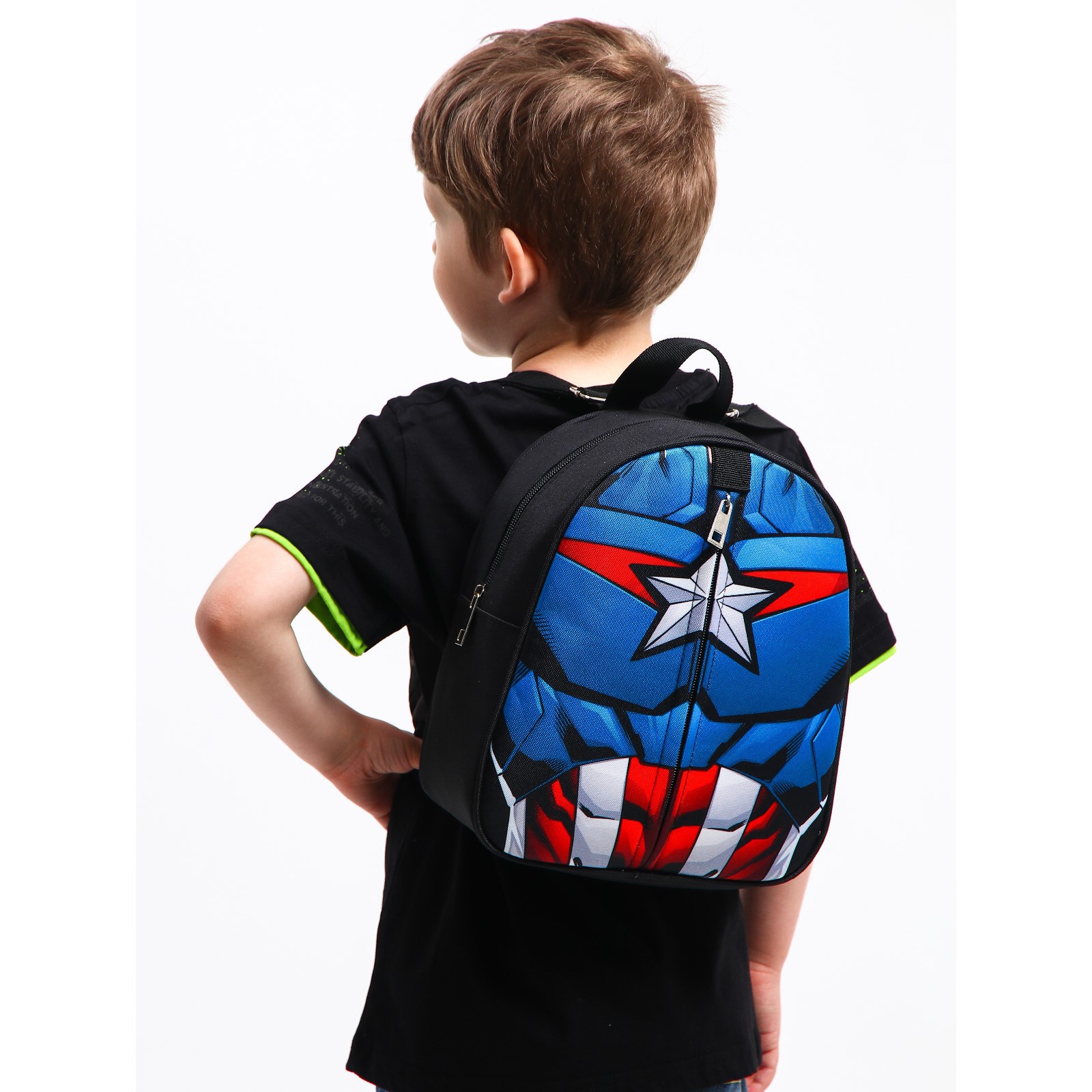 Рюкзак детский Marvel на молнии 23 см х 10 см х 27 см «Капитан Америка» - фото 7