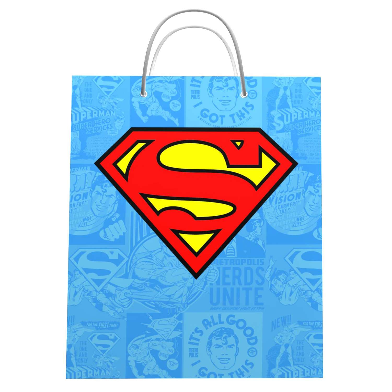 Пакет подарочный ND PLAY Superman 33*40*15 см 292337 - фото 1