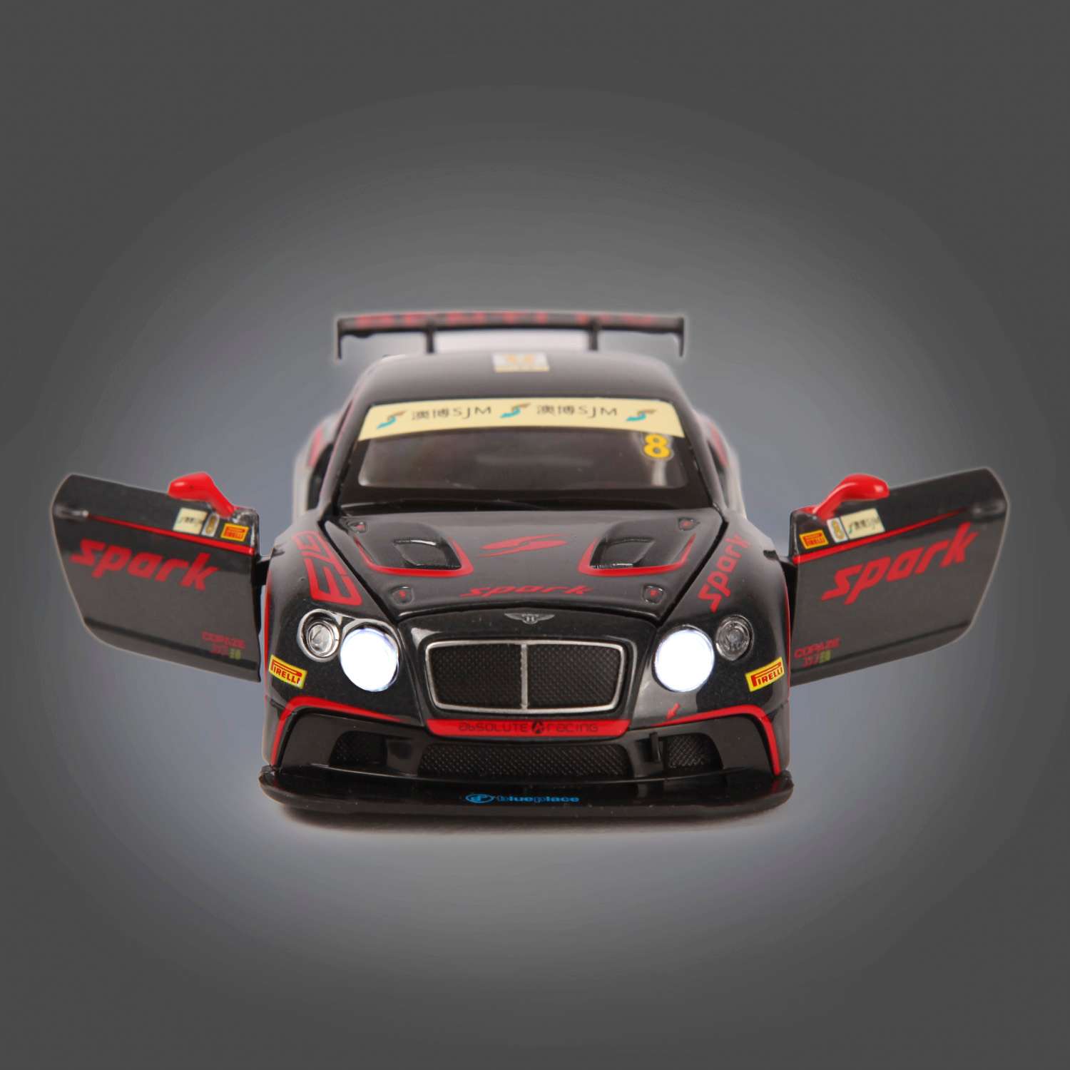 Машинка Mobicaro 1:32 Bentley Continental GT3 Серая 68353C 68353C - фото 7