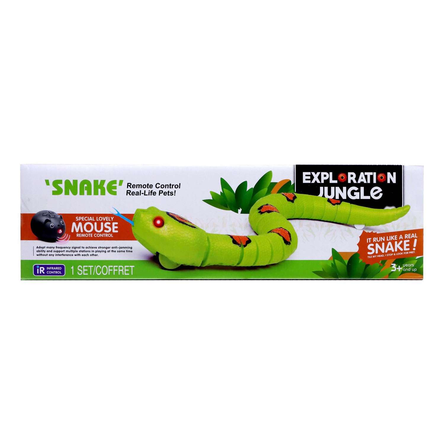 Змея Автоград Радиоуправляемая «Джунгли» работает от аккумулятора цвет зеленый - фото 8
