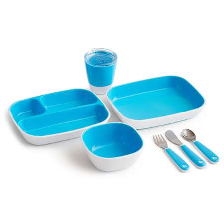 Набор посуды Munchkin 7предметов Голубой