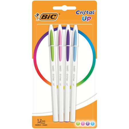 Ручка шариковая BIC Cristal Up разноцветные 4 шт