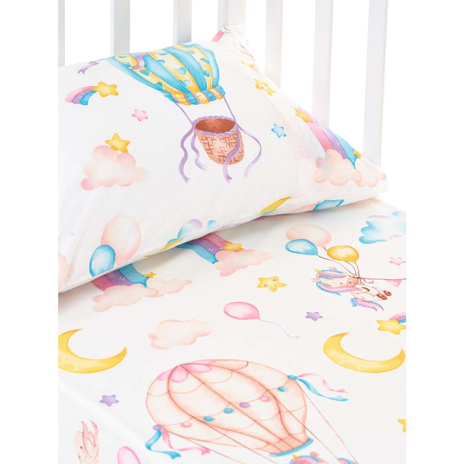 Комплект постельного белья Lemony kids Rainbow Розовый 3 предмета - фото 4