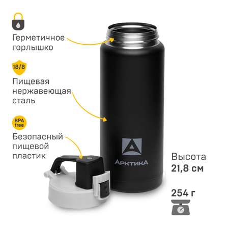 Термокружка Арктика герметичная 500мл 702-500 black