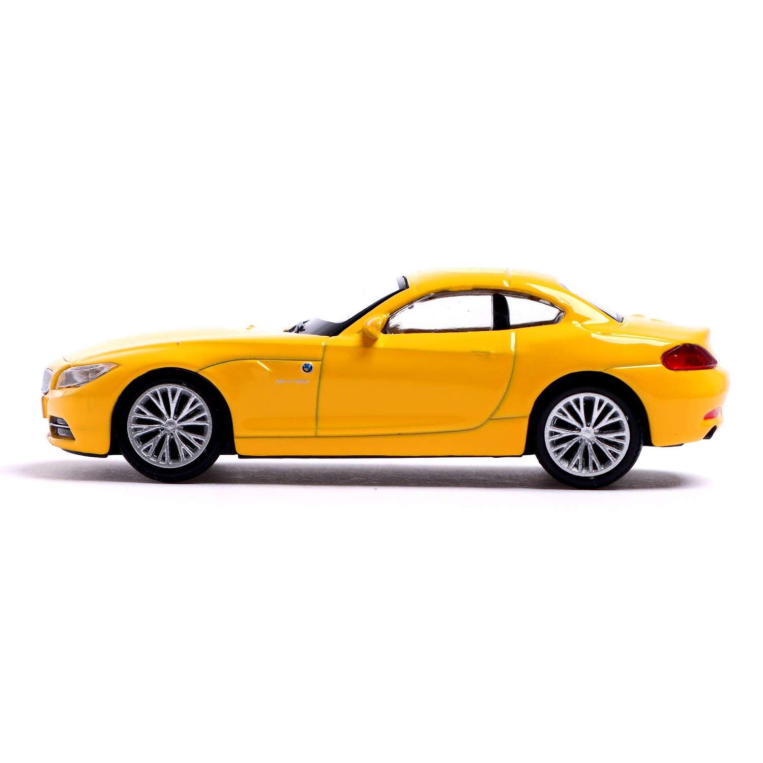 Машина Автоград металлическая BMW Z4 1:43 цвет жёлтый 3098605 - фото 2