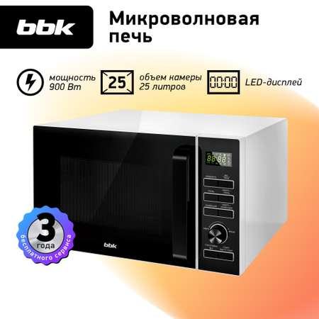 Микроволновая печь BBK 25MWC-992T/WB белый/черный