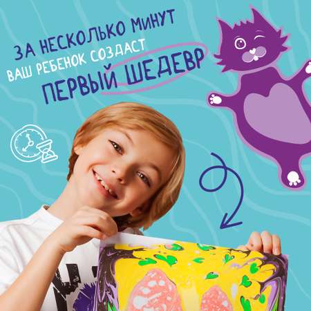 Набор для творчества UPTOYS Рисование на воде эбру 40794 Котэбру формат А4