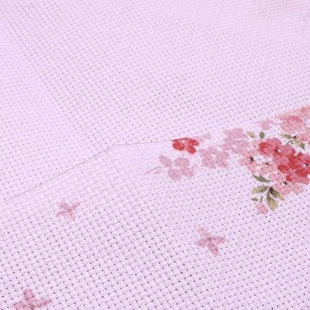 Канва Bestex для вышивания шитья и рукоделия дизайнерская 30*30 см Нежные цветочки