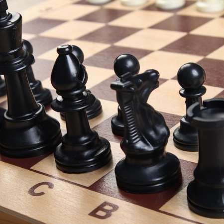 Шахматные фигуры Sima-Land пластик король h 9.5 см пешка h 4.5 см