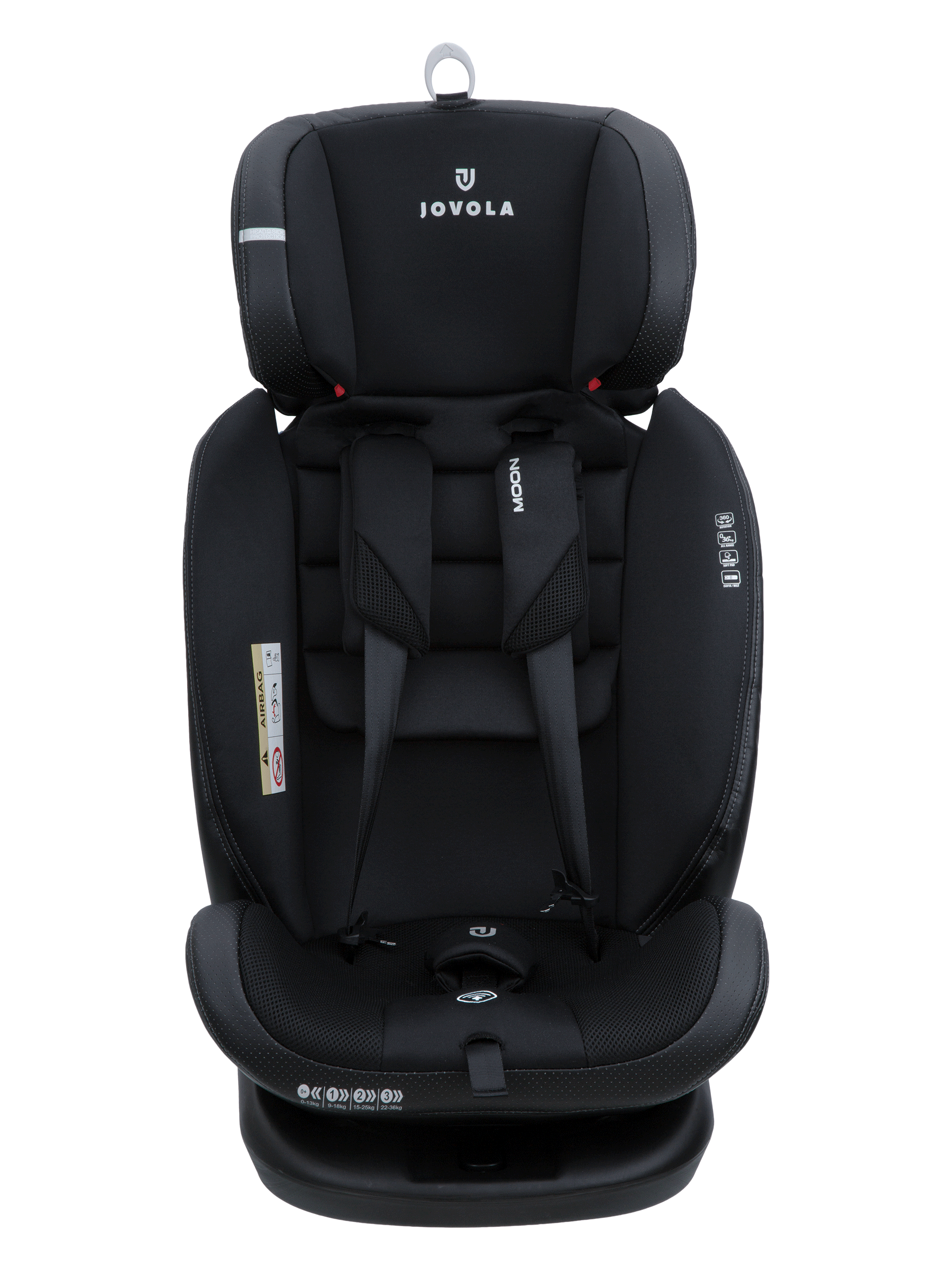 Автокресло JOVOLA MOON ISOFIX группа 0+1+2+3 (0-36 кг) черный - фото 21