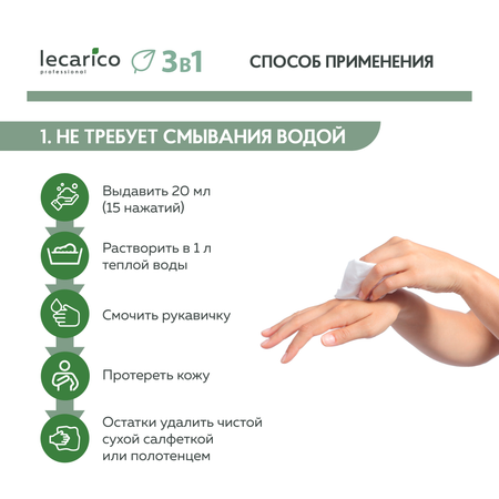 Лосьон очищающий Lecarico для ухода за кожей лежачих больных