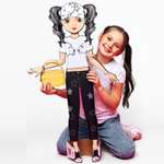 Кукла Bibalina с одеждой из картона Trendy doll Хлоя
