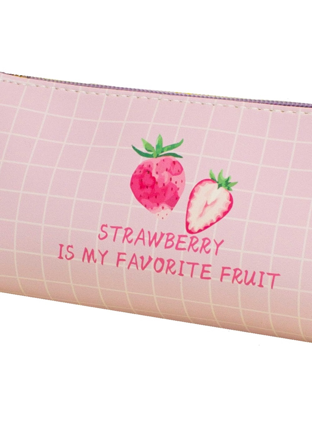 Пенал Михи-Михи клубника Strawberry is My Favourite fruit фиолетовый - фото 2