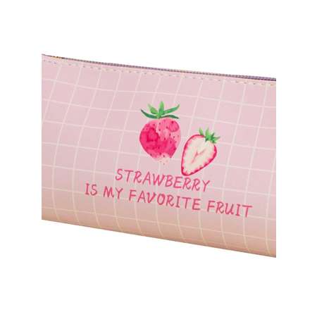 Пенал Михи-Михи клубника Strawberry is My Favourite fruit фиолетовый